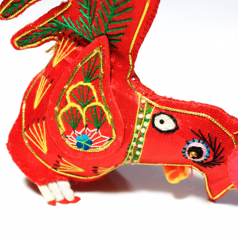 小虎阿福纯手工艺品立体子母鸡摆件刺绣花生肖传统中国风大吉大利